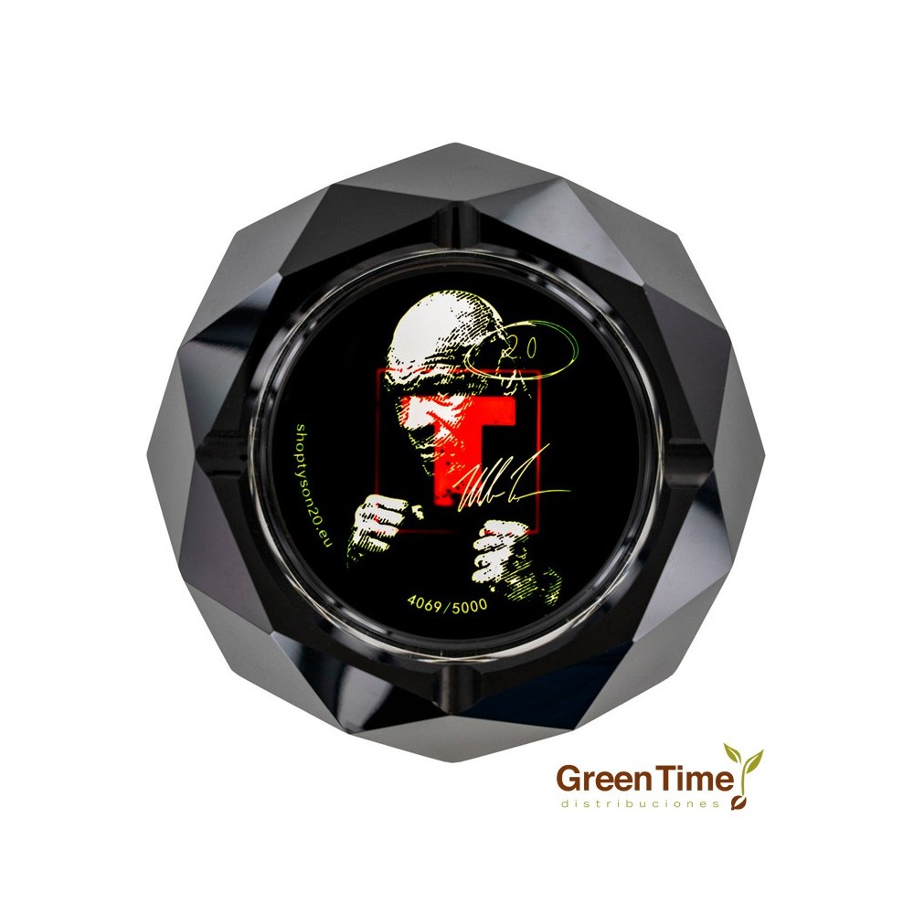 Cenicero Cristal Negro Boxing Mike