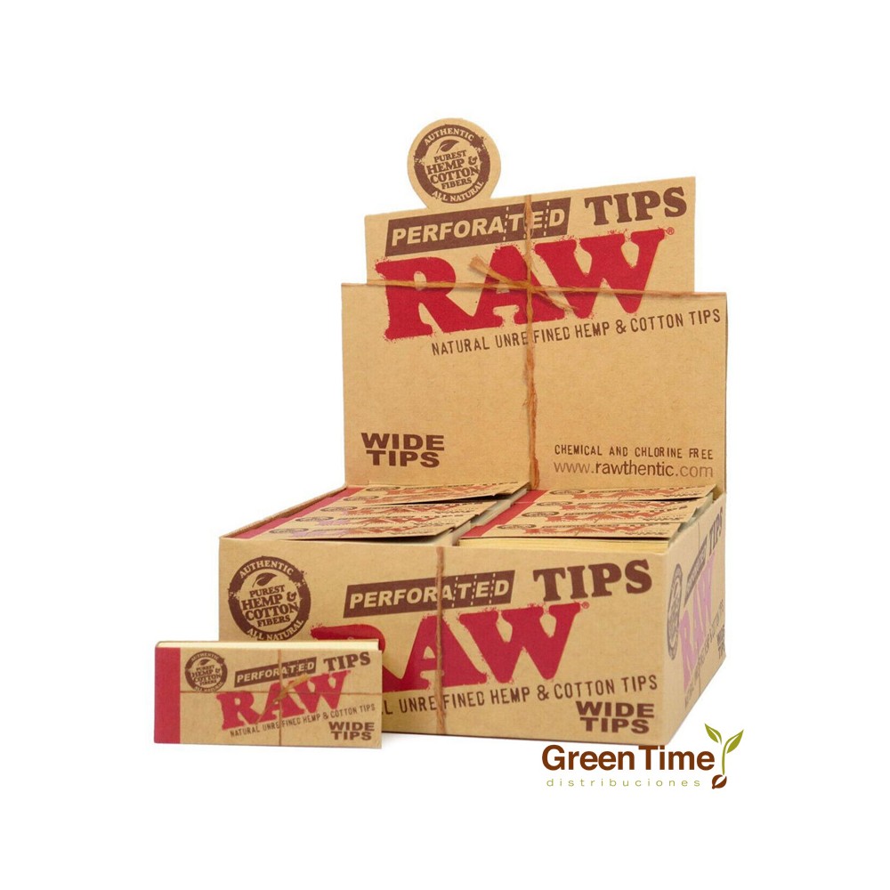 Raw Tips Organic Wide Perforated | Green Time