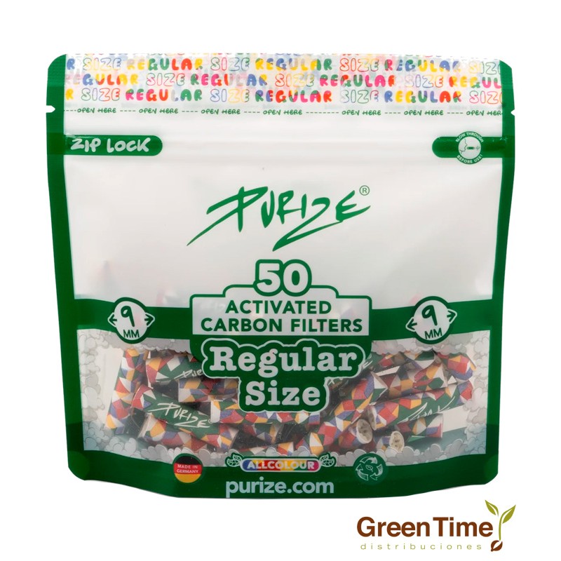 Filtros Purize Regular Multicolor 50U | Green Time Distribuciones